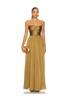 Ulla Johnson Anastasia Gown in Olive. Size 10. Also in 12.