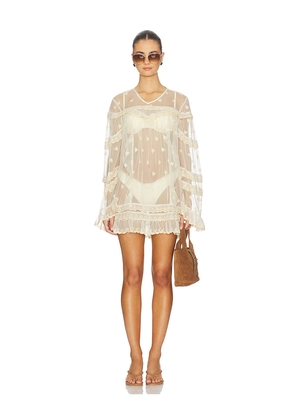 Tularosa Davonne Mini Dress in Ivory. Size L. Also in XXS, XS, S, M, XL.