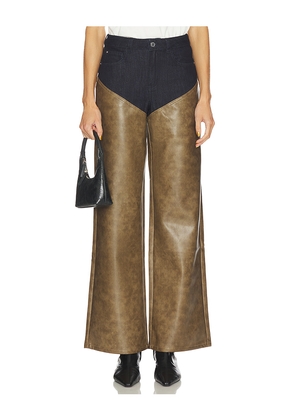 WeWoreWhat High Rise Straight Leg Two Toned in Brown. Size 24. Also in 23, 26, 27, 28, 29, 30, 31.