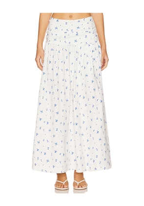 WeWoreWhat Ruched Waist Midi Skirt in White. Size M. Also in L, S, XL.