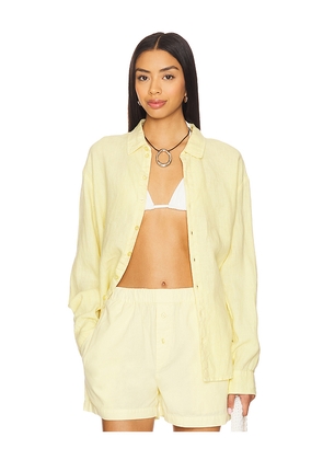 VIR VITA Cecile Oversized Shirt in Lemon. Size M. Also in L, S.