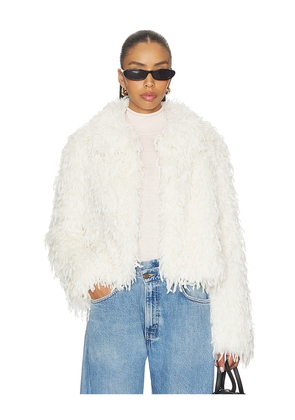 Unreal Fur Swan Lake Jacket in Cream. Size M. Also in XS, L.