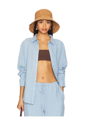 VIR VITA Cecile Oversized Shirt in Baby Blue. Size S. Also in L.