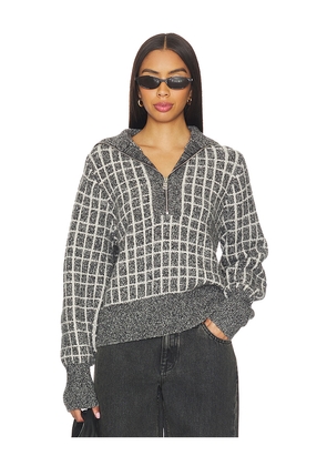 Varley Furley Half Zip Knit in Grey. Size M. Also in S, XS, L, XL.