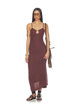 superdown Kailani Maxi Dress in Brown. Size L. Also in XXS, XS, S, M, XL.