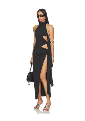 superdown Kassanda Maxi Dress in Black. Size L. Also in XXS, XS, S, M, XL.