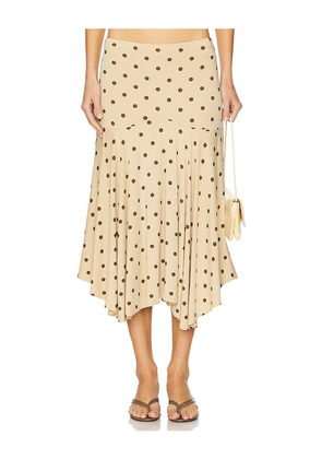 With Jean Maeve Midi Skirt in Tan. Size M. Also in S, XXS, XS, L, XL.