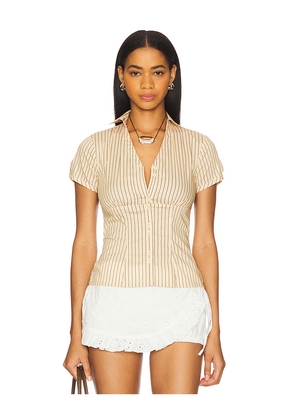 With Jean Mikayla Top in Beige. Size M. Also in S, XXS, XS, L, XL.