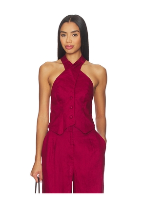 Yumi Kim Aida Top in Burgundy. Size M. Also in L, S, XL, XS.
