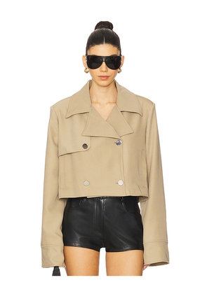 WeWoreWhat Cropped Trench Coat in Beige. Size S. Also in M, XL.