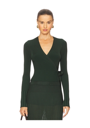 Zimmermann Wrap Cardigan in Dark Green. Size 1/S. Also in 2/M, 3/L.