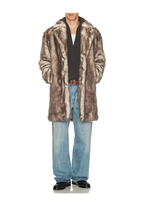 Unreal Fur Denali Coat in Grey. Size M. Also in S.