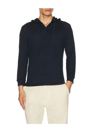 Vintage Summer Boucle Jersey Hoodie in Navy. Size L. Also in M, S, XL/1X, XXL/2X.