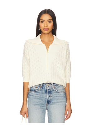 Varley Arney Half Zip Polo in Ivory. Size S. Also in L, XL.