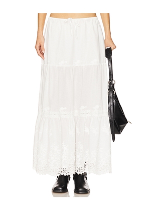 WeWoreWhat Midi Pull On Skirt in Ivory. Size M. Also in S.
