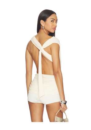 superdown Cecilia Top in Cream. Size L. Also in M, S, XL, XS, XXS.