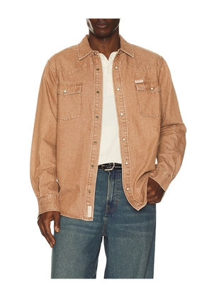 Sendero Provisions Co. The Wyatt Pearl Snap Shirt in Brown. Size M. Also in L, S.