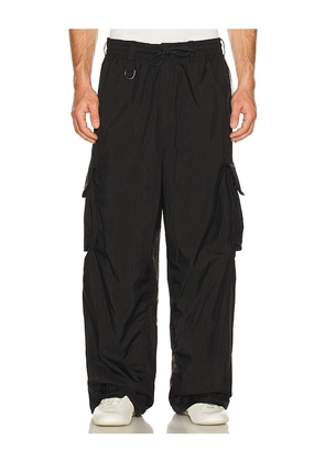Y-3 Nylon 3s Cargo Track Pant in Black. Size L. Also in S, M, XL/1X.