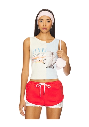 Yuhan Wang Patchwork Printed Tank Top in Cream. Size M. Also in L, S, XL.