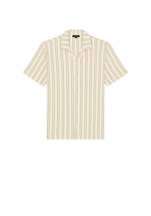 Vince Jacquard Stripe Shirt in Cream. Size XL/1X. Also in M.