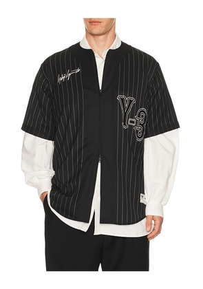 Y-3 Elite 5 Baseball Jersey in Black. Size L. Also in M, S, XL/1X.