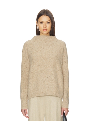 Vince Funnel Neck Pullover in Beige. Size M. Also in S, L.