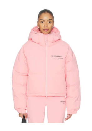 Whitespace Cropped Puffer Jacket in Pink. Size L. Also in M, S, XS.