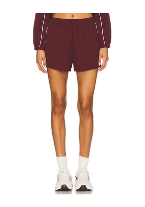 WellBeing + BeingWell Portola Shorts in Burgundy. Size M. Also in XXS, XS, S, L, XL.