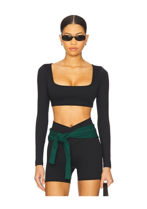 WellBeing + BeingWell FlowWell Lara Long Sleeve Top in Black. Size XS. Also in M.