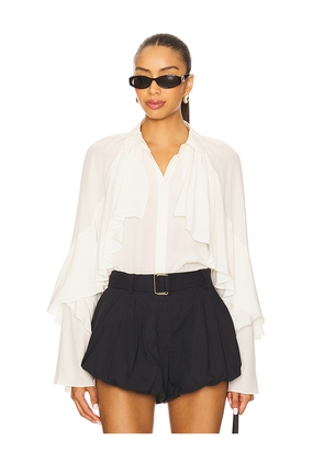 Veronica Beard Demaris Blouse in White. Size 2. Also in 0.