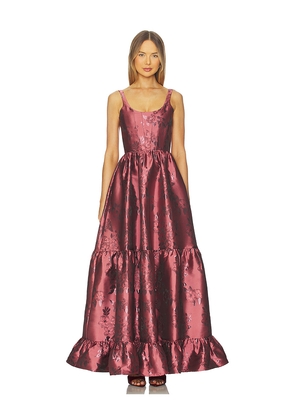 V. Chapman Avery Gown in Burgundy. Size 2. Also in 4, 0, 6, 8, 10.