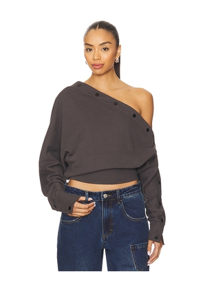 With Jean August Sweater in Charcoal. Size M. Also in S, XXS, XS.