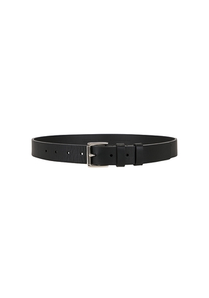 Vince 30mm Flat Double Loop Belt in Black. Size 32. Also in 30, 36, 38.