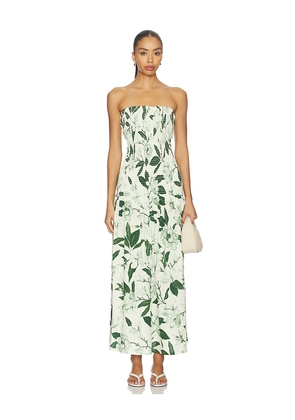 Verandah Smocked Summer Maxi Dress in Sage. Size M. Also in XL, XS.