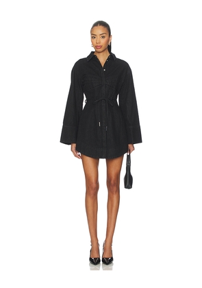 AMUR Clea Denim Day Dress in Charcoal. Size 4. Also in 6.