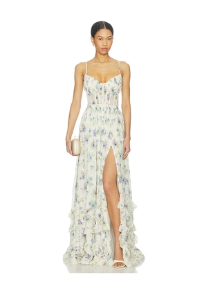 V. Chapman Carmen Dress in Blue. Size 12. Also in 4, 0, 2, 6.