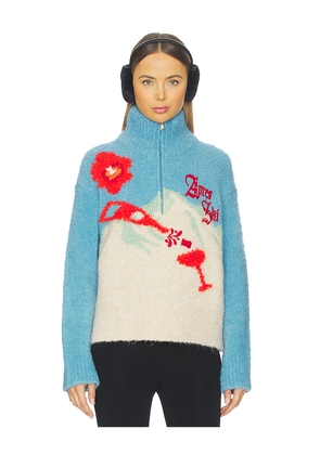 We Norwegians x Markarian Boucl? Sweater in Baby Blue. Size M. Also in L.