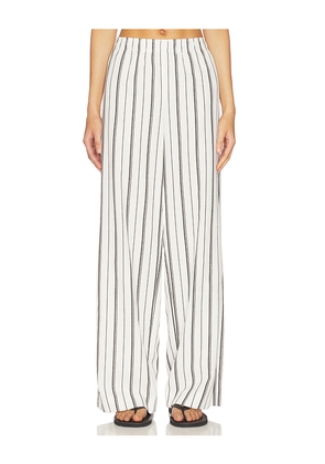 Vince Resort Stripe Drawstring Pull On Pant in White. Size S. Also in XXS, XS, M.