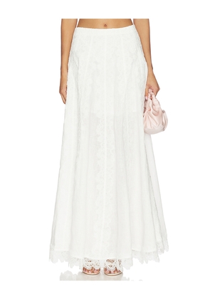 Waimari Resplandor Maxi Skirt in White. Size S. Also in XS, L.
