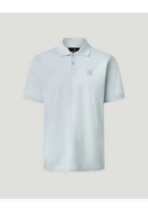 Belstaff Steel Polo Men's Cotton Jersey Sky Blue Size 2XL