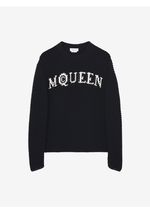 MCQUEEN - McQueen Logo Textured Jumper - Item 829319Q1BDL1080