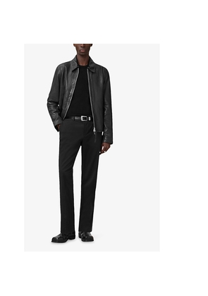 Mens Allsaints Mode Merino Marl-Pattern Wool Crew Jumper