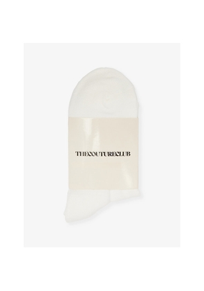 Womens The Couture Club Emblem Cotton-Blend Knitted Socks