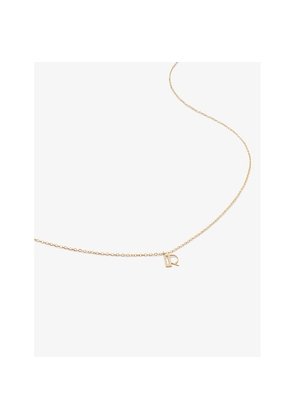 Monica Vinader Small Letter R 14ct Yellow-Gold Pendant Necklace