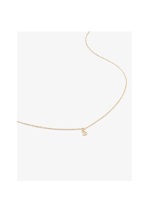 Monica Vinader Small Letter S 14ct Yellow-Gold Pendant Necklace