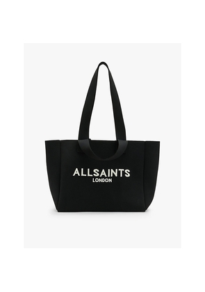 Womens Allsaints Izzy Medium Logo-Jacquard Polyester Tote