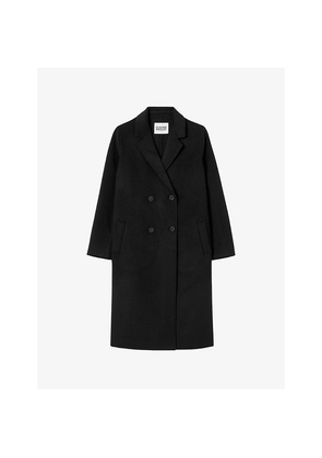 Womens Claudie Pierlot Galant Double-Breasted Wool-Blend Coat