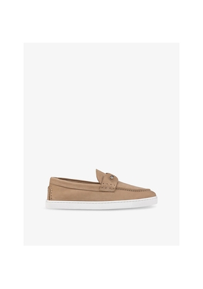 Womens Christian Louboutin Chambeliboat Suede Loafers