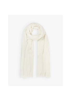 Womens Reiss Heidi Fringe-Trimmed Cashmere Scarf