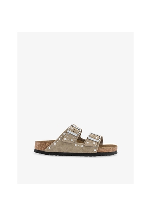 Womens Birkenstock Arizona Two-Strap Suede Flat Sandals